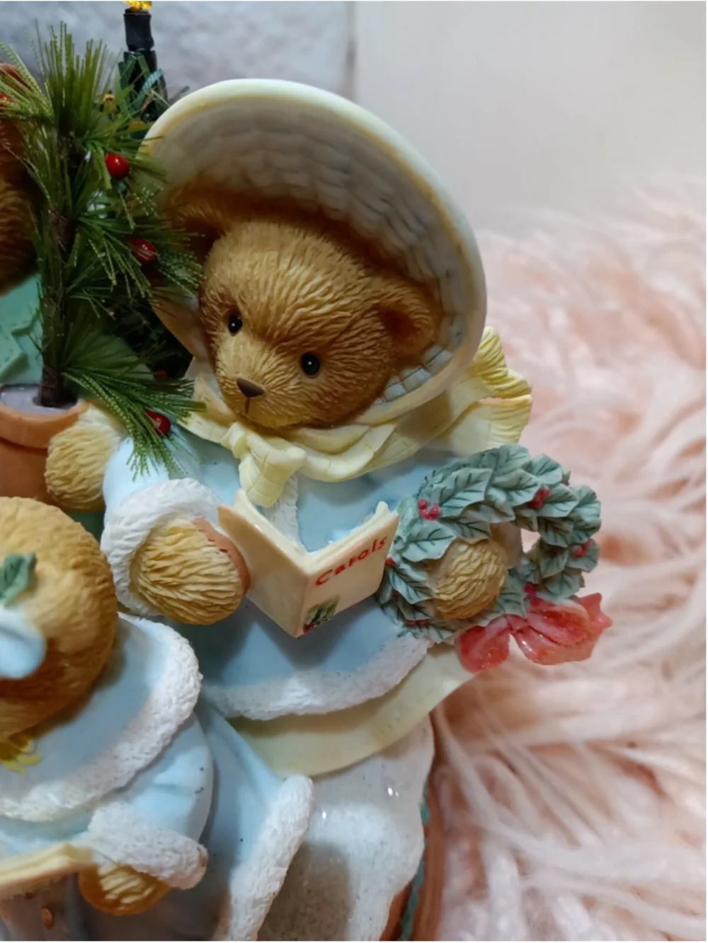 Cherished Teddies All Is Calm, All Is Bright Plays Song Silent Night Lights Up
